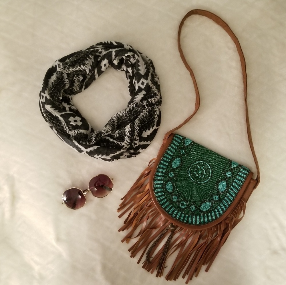 Aztec print infinity scarf